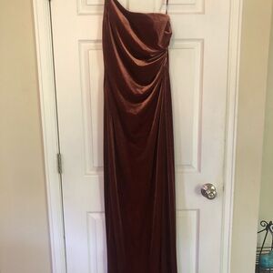 Elegant Brown Evening Gown